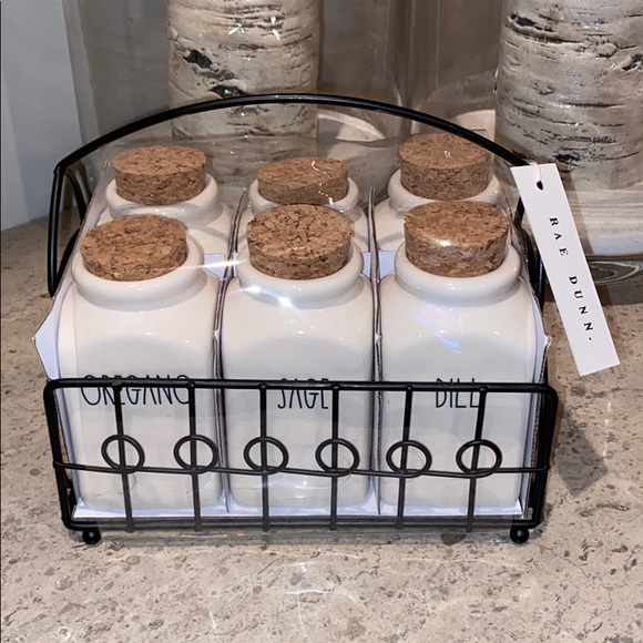 Rae Dunn Other - LAST ONE:  Rae Dunn ceramic and metal spice rack.